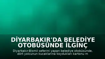 Diyarbakır'da Belediye Otobüsünde İlginç Anlar: Yolcular Karton Üzerinde Okey Oynadı