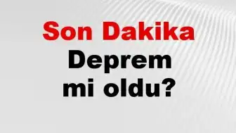 Düzce Gölyaka'da Deprem Meydana Geldi