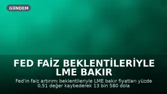 Fed Faiz Beklentileriyle LME Bakır Fiyatlarında Düşüş Yaşandı