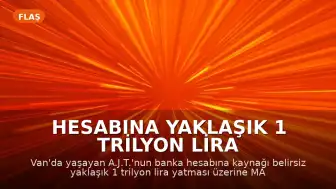 Hesabına Yaklaşık 1 Trilyon Lira Yattı, MASAK İncelik Başlattı