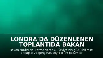 Londra'da Düzenlenen Toplantıda Bakan Yardımcısı Varank: "Türkiye'nin iklim çözümlerini geliştirmede önemli potansiyeli bulunuyor"