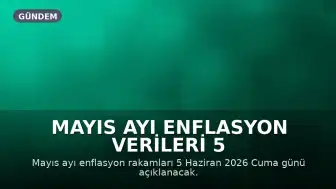 Mayıs Ayı Enflasyon Verileri 5 Haziran'da Açıklanacak