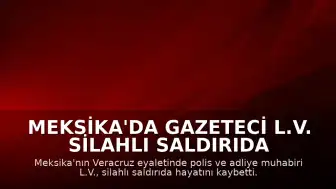 Meksika'da Gazeteci L.V. Silahlı Saldırıda Hayatını Kaybetti