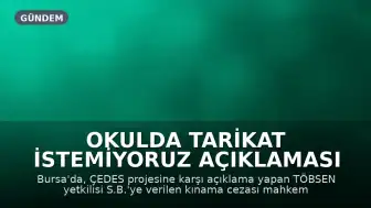 Okulda Tarikat İstemiyoruz Açıklaması Nedeniyle Verilen Kınama Cezası İptal Edildi