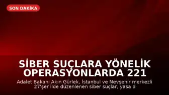Siber Suçlara Yönelik Operasyonlarda 221 Gözaltı Kararı