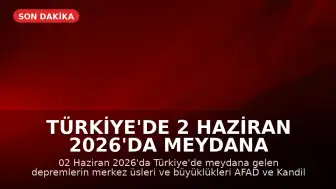 Türkiye'de 2 Haziran 2026'da Meydana Gelen Depremler: AFAD ve Kandilli Son Verileri