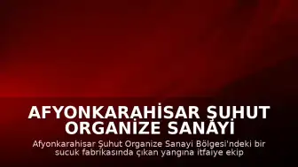 Afyonkarahisar Şuhut Organize Sanayi Bölgesi'nde Fabrika Yangını