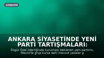 Ankara Siyasetinde Yeni Parti Tartışmaları: Hazine Yardımı İçin Yasal Engeller