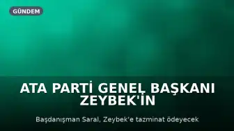 ATA Parti Genel Başkanı Zeybek'in Açtığı Davada Karar: Cumhurbaşkanlığı Başdanışmanı Saral Tazminat Ödeyecek