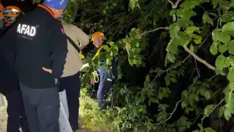 Bursa İnegöl'de uçurum kenarında bulunan motosiklet için arama çalışması başlatıldı