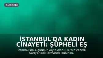İstanbul'da Kadın Cinayeti: Şüpheli Eş Tutuklandı