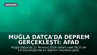 Muğla Datça'da Deprem Gerçekleşti: AFAD ve Kandilli Verileri Paylaşıldı