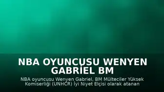 NBA Oyuncusu Wenyen Gabriel BM Mülteciler İyi Niyet Elçisi Olarak Atandı