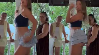 Sosyal Medya İçin Çekilen Dans Videosunda Beklenmedik Anlar