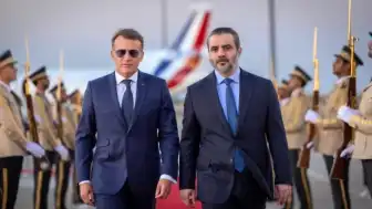 Suriye Ziyareti Kapsamında Fransa Cumhurbaşkanı Macron Şam'a Geldi