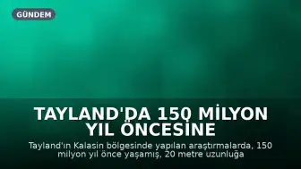 Tayland'da 150 Milyon Yıl Öncesine Ait Yeni Dinozor Türü Keşfedildi