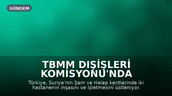 TBMM Dışişleri Komisyonu'nda Suriye'deki Hastane İşletme Protokolü Görüşülecek