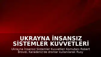Ukrayna İnsansız Sistemler Kuvvetleri Komutanı Robert Brovdi: "Karadeniz'de 20 düşman gemisi avlandı"