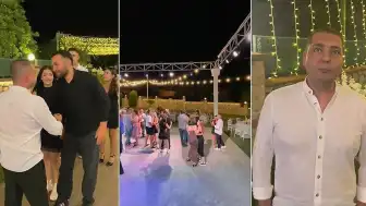 Almanya'da Yaşayan Ali Akın, Düğün Yerine Yakınlarıyla Eğlendi