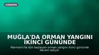 Muğla'da Orman Yangını İkinci Gününde Devam Ediyor