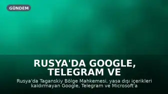 Rusya'da Google, Telegram ve Microsoft'a Yaptırımlar: Milyonlarca Ruble Para Cezası Kesildi