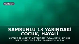 Samsunlu 13 Yaşındaki Çocuk, Hayali Ülkesi "Sufi" İçin Kendi Dilini, Anayasasını ve Bayrağını Yarattı
