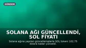 Solana Ağı Güncellendi, SOL Fiyatı 100 Doları Aştı