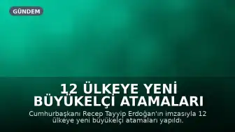12 Ülkeye Yeni Büyükelçi Atamaları Yapıldı