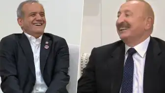 Aliyev ve Pezeşkiyan Arasında 'Maden Suyu' Diyaloğu: Türkçe Sohbet Dikkat Çekti
