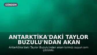 Antarktika'daki Taylor Buzulu'ndan Akan Kırmızı Su: Bilim İnsanları Nedeni Yıllar Sonra Açıkladı