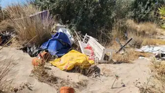 Çeşme Altınkum Plajı'nda Koruma Altındaki Kum Zambakları Çöplerle Kaplandı