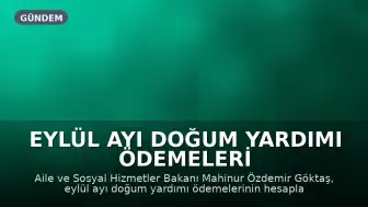 Eylül Ayı Doğum Yardımı Ödemeleri Hesaplara Yatırıldı