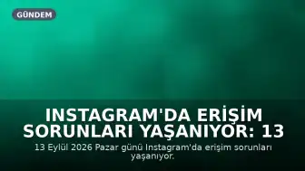 Instagram'da Erişim Sorunları Yaşanıyor: 13 Eylül'de Platform Kullanılamıyor Mu?