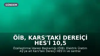 ÖİB, Kars'taki Dereiçi HES'i 10,5 Milyon TL'ye Bülsa Enerji'ye Sattı
