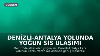 Denizli-Antalya yolunda yoğun sis ulaşımı yavaşlattı