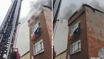 Fatih'te 3 Katlı Binanın Terasında Çıkan Yangın Söndürüldü