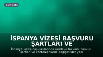 İspanya Vizesi Başvuru Şartları ve Randevu Takvimi Güncellendi