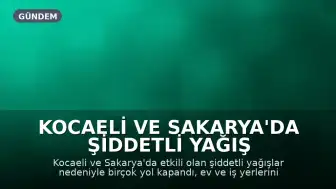 Kocaeli ve Sakarya'da Şiddetli Yağış Hayatı Felç Etti: Yollar Kapandı, Evler Sular Altında Kaldı