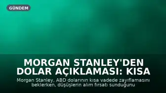 Morgan Stanley'den Dolar Açıklaması: Kısa Vadede Zayıflama Beklentisi
