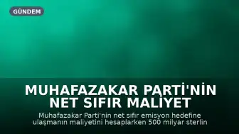 Muhafazakar Parti'nin Net Sıfır Maliyet Hesabında 500 Milyar Sterlinlik Hata Tespit Edildi