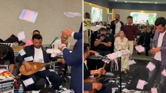 Niğde'deki Düğünde Müzisyenlere Para Yağmuru: Sahne ve Zemin Banknotlarla Kaplandı
