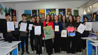 Ordu Ünye'de Mustafa Rakım Anadolu Lisesi Öğrencileri Sanatla Geleceğe İz Bırakıyor