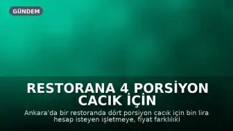Restorana 4 Porsiyon Cacık İçin 1000 TL Hesap Gelince 135 Bin TL Ceza Kesildi