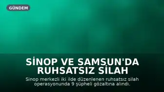Sinop ve Samsun'da Ruhsatsız Silah Operasyonu: 9 Şüpheli Gözaltına Alındı