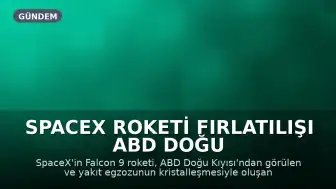 SpaceX Roketi Fırlatılışı ABD Doğu Kıyısı'ndan Görülen 'Denizanası Bulutu' Oluşturdu