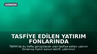 Tasfiye Edilen Yatırım Fonlarında Yatırımcılara Yapılacak Ara Ödemelere İlişkin Düzenlemeler Görüşülecek