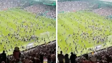 Celtic Taraftarı Sahaya İnince Şampiyonluk Tehlikeye Girdi