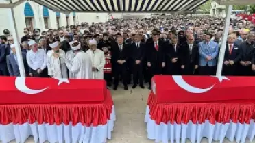 Çorlu'da Şehit Polisler İçin Cenaze Namazı Kılındı