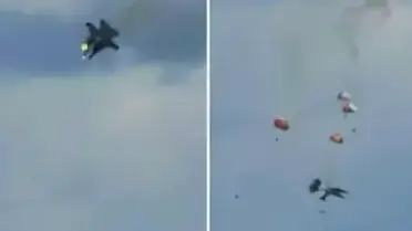 Gösteri sırasında savaş jetleri havada çarpıştı: 4 pilot kurtuldu