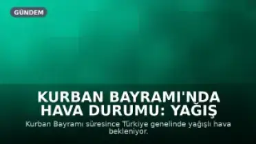 Kurban Bayramı'nda Hava Durumu: Yağış Beklentisi ve Sıcaklık Tahminleri